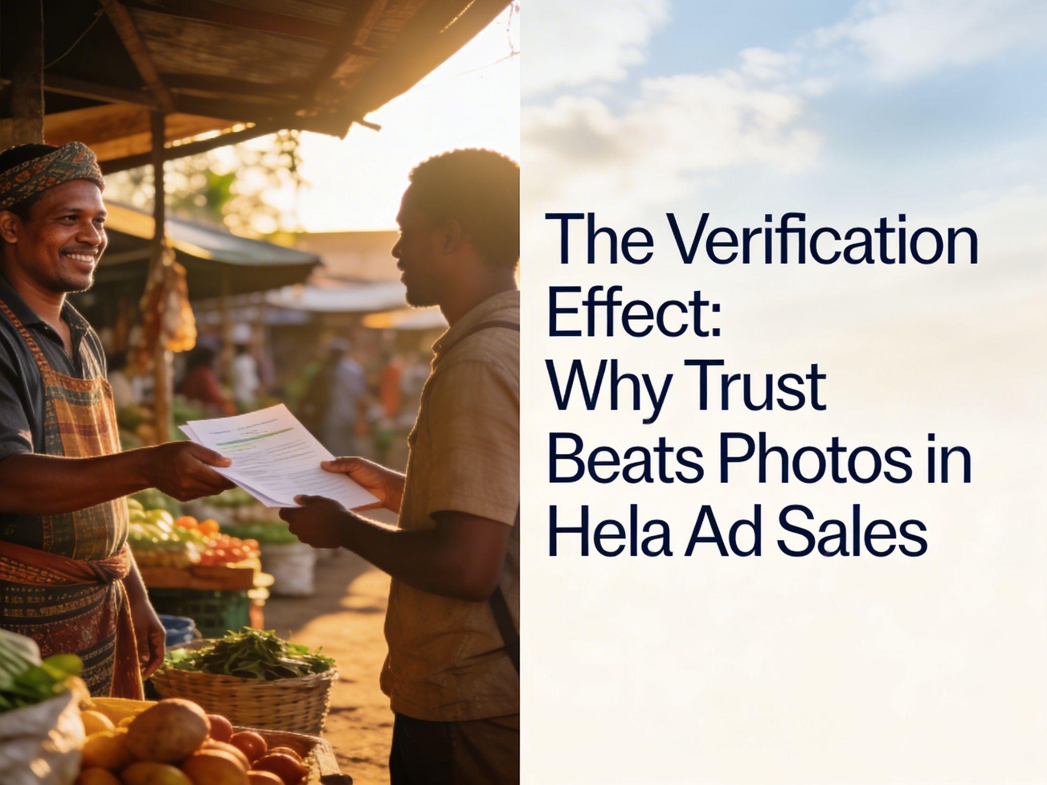The Verification Effect - Why Trust Beats Photos in Hela Ad Sales