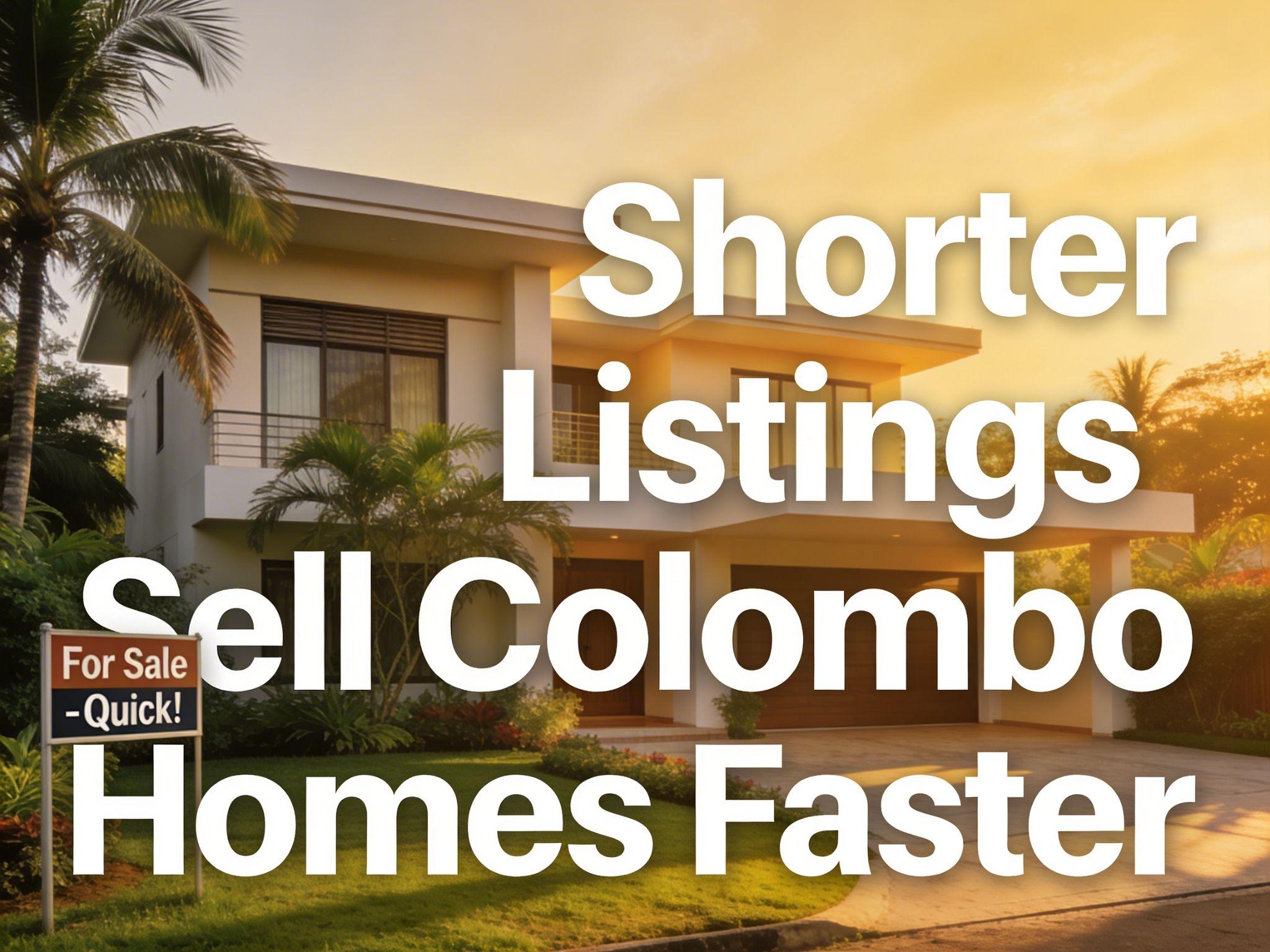 Shorter Lanka Add Listings Sell Colombo Homes Faster