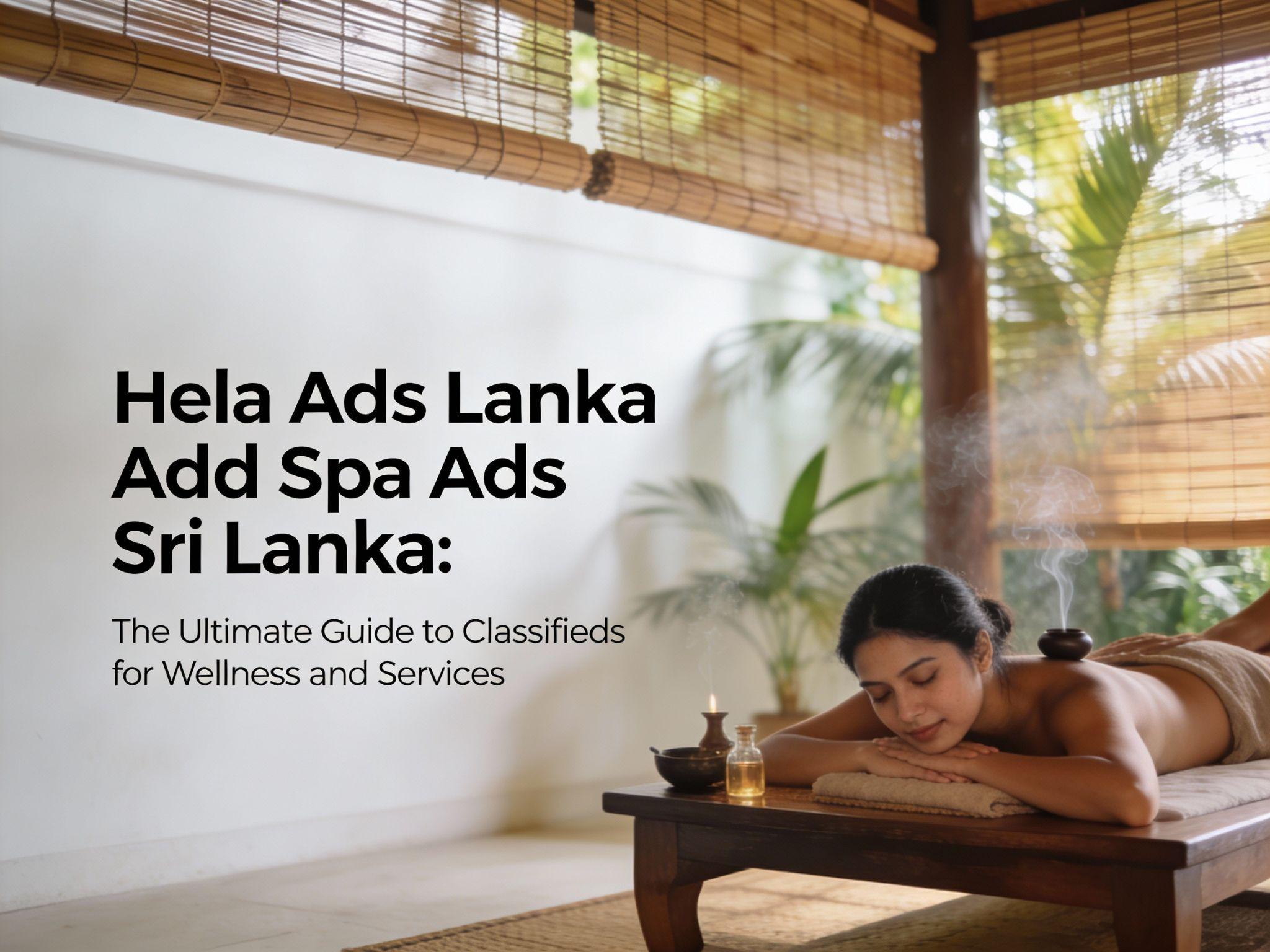 Hela Ads Lanka Add Spa Ads Sri Lanka: The Ultimate Guide to Classifieds for Wellness and Services